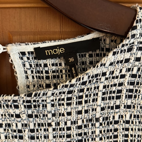 Maje Retrolia Drawstring Tweed Dress - Picture 7 of 11